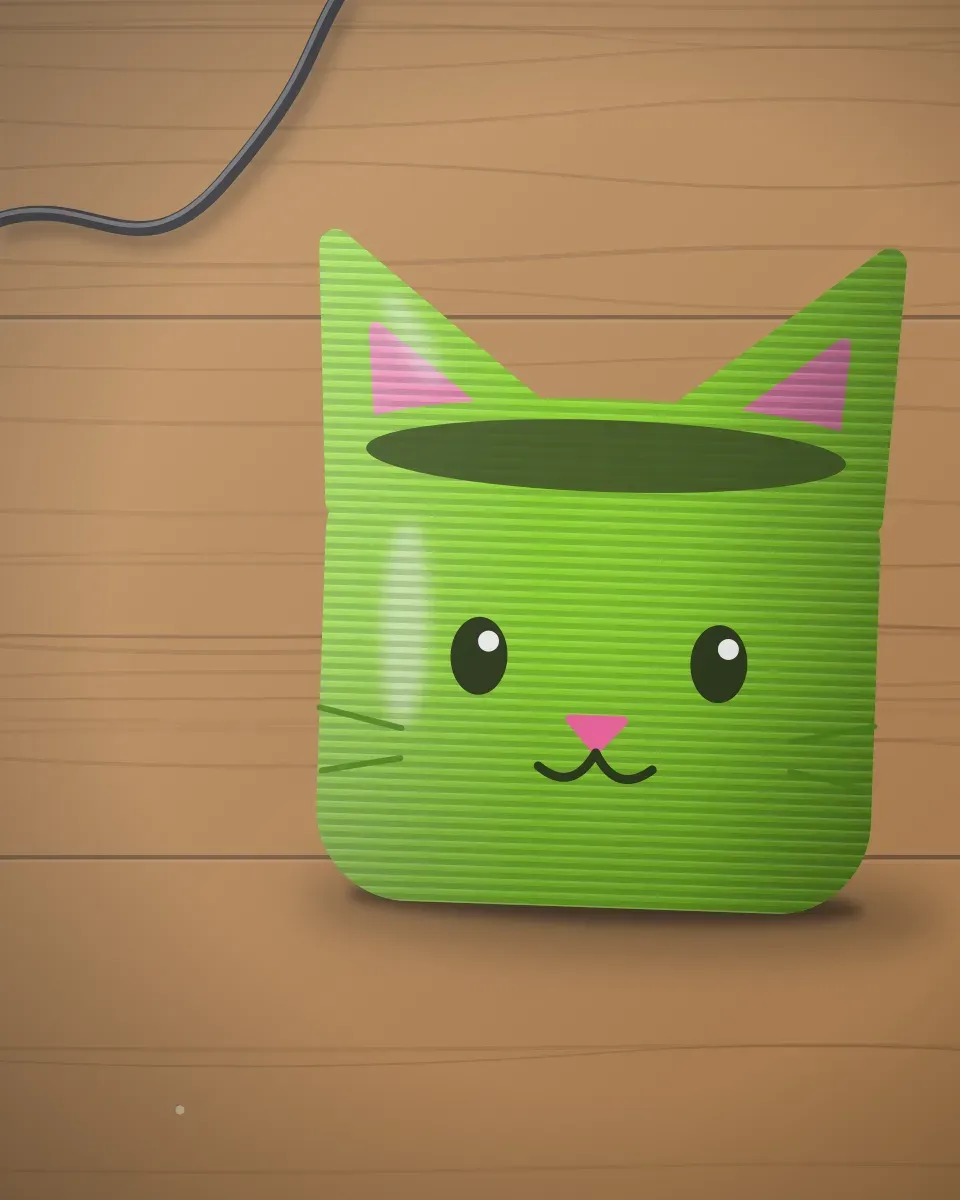 Porta-lápis gato